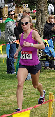 Lisa Brooking wins the Fool's Run for the third time: Photo by Rick Horne