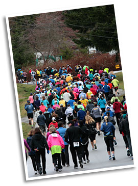 Heading up Park Rd at the start
